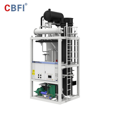 PLC refroidisseur d'eau tube machine à glace 30 tonnes / jour Pour la production alimentaire
