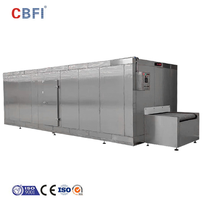 L'usine a adapté l'équipement aux besoins du client rapide de traitement des denrées alimentaires des produits alimentaires de congélateur de tunnel de souffle d'IQF fabriqué en Chine