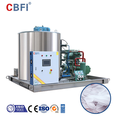Machine à glace de flocon de 60 tonnes pour la nourriture de refroidissement intégrée de machine à glace de style de flocon de poissons