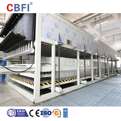Machine de fabrication de blocs de glace de grande capacité avec contrôle PLC et capacité de 3 à 200 tonnes/jour