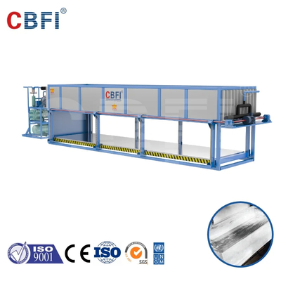 CE/ISO 220V/50Hz Machine à glaçons à refroidissement direct avec contrôle PLC de l'évaporateur en acier inoxydable